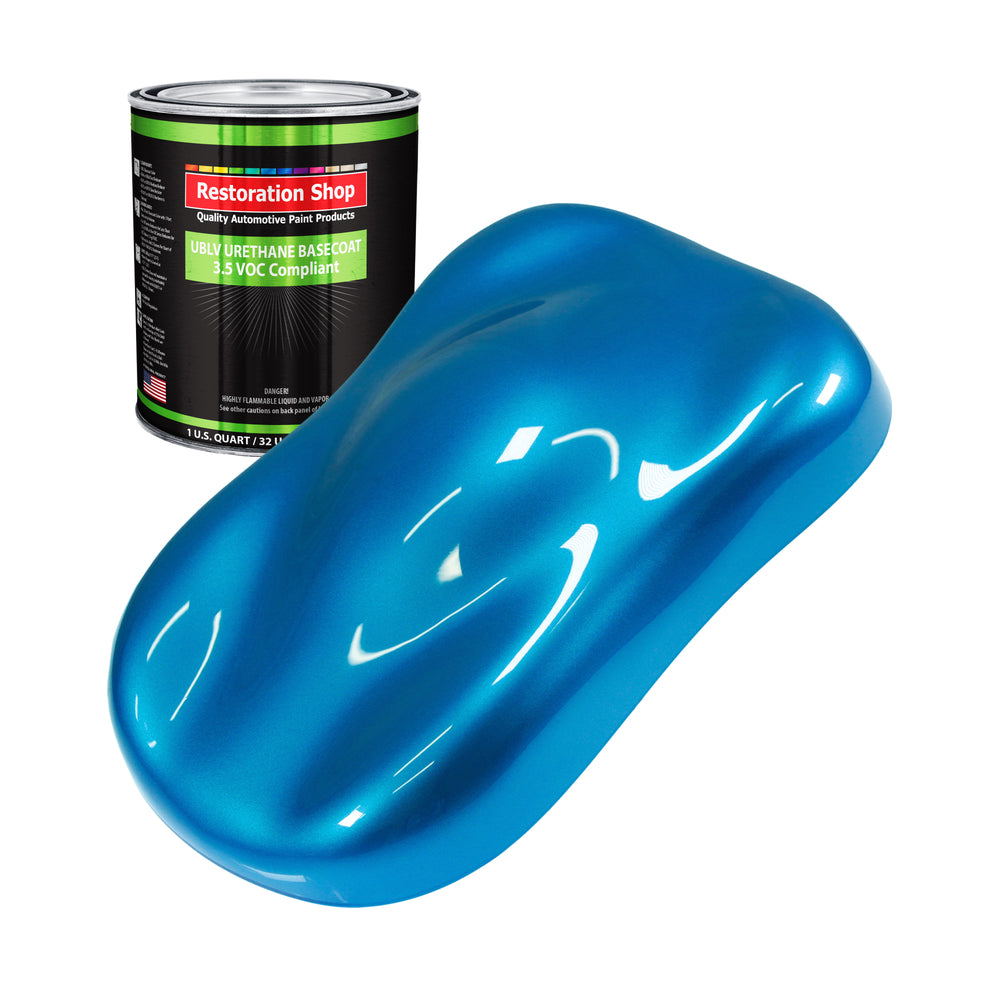 Intense Blue Metallic - LOW VOC Urethane Basecoat Auto Paint - Quart Paint Color Only - Professional High Gloss Automotive Coating