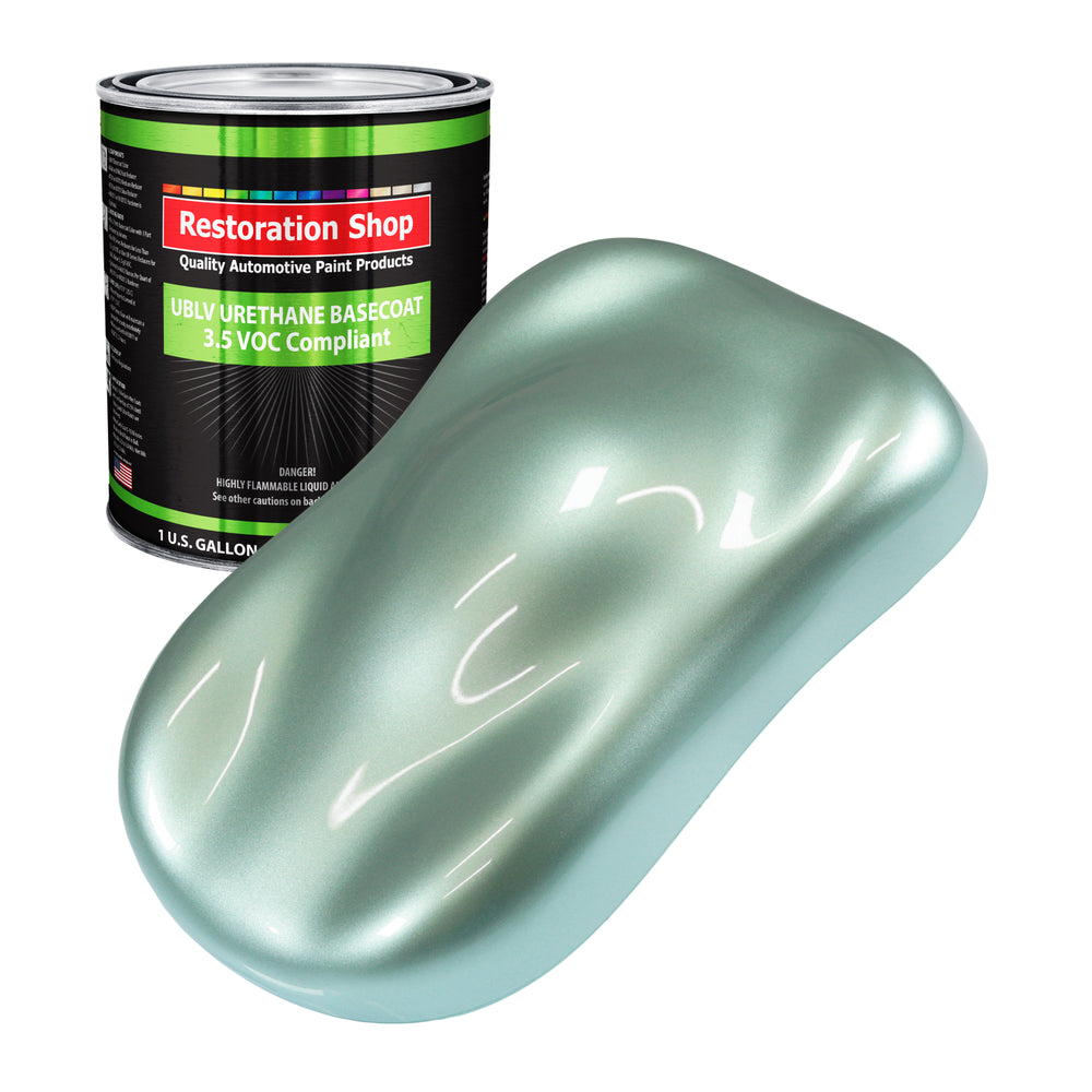 Frost Green Metallic - LOW VOC Urethane Basecoat Auto Paint - Gallon Paint Color Only - Professional High Gloss Automotive Car Truck Refinish Coating