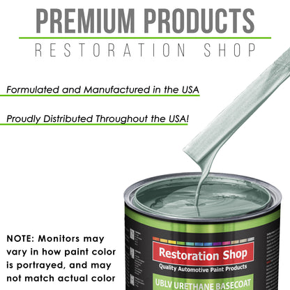 Frost Green Metallic - LOW VOC Urethane Basecoat with Premium Clearcoat Auto Paint (Complete Medium Gallon Paint Kit) Professional Automotive Coating