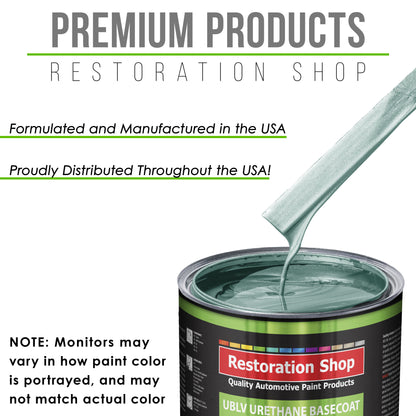 Silver Aqua Metallic - LOW VOC Urethane Basecoat Auto Paint - Gallon Paint Color Only - Professional High Gloss Automotive Car Truck Refinish Coating