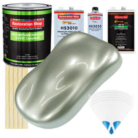 Sage Green Metallic - LOW VOC Urethane Basecoat with Premium Clearcoat Auto Paint - Complete Medium Gallon Paint Kit - Professional Automotive Coating