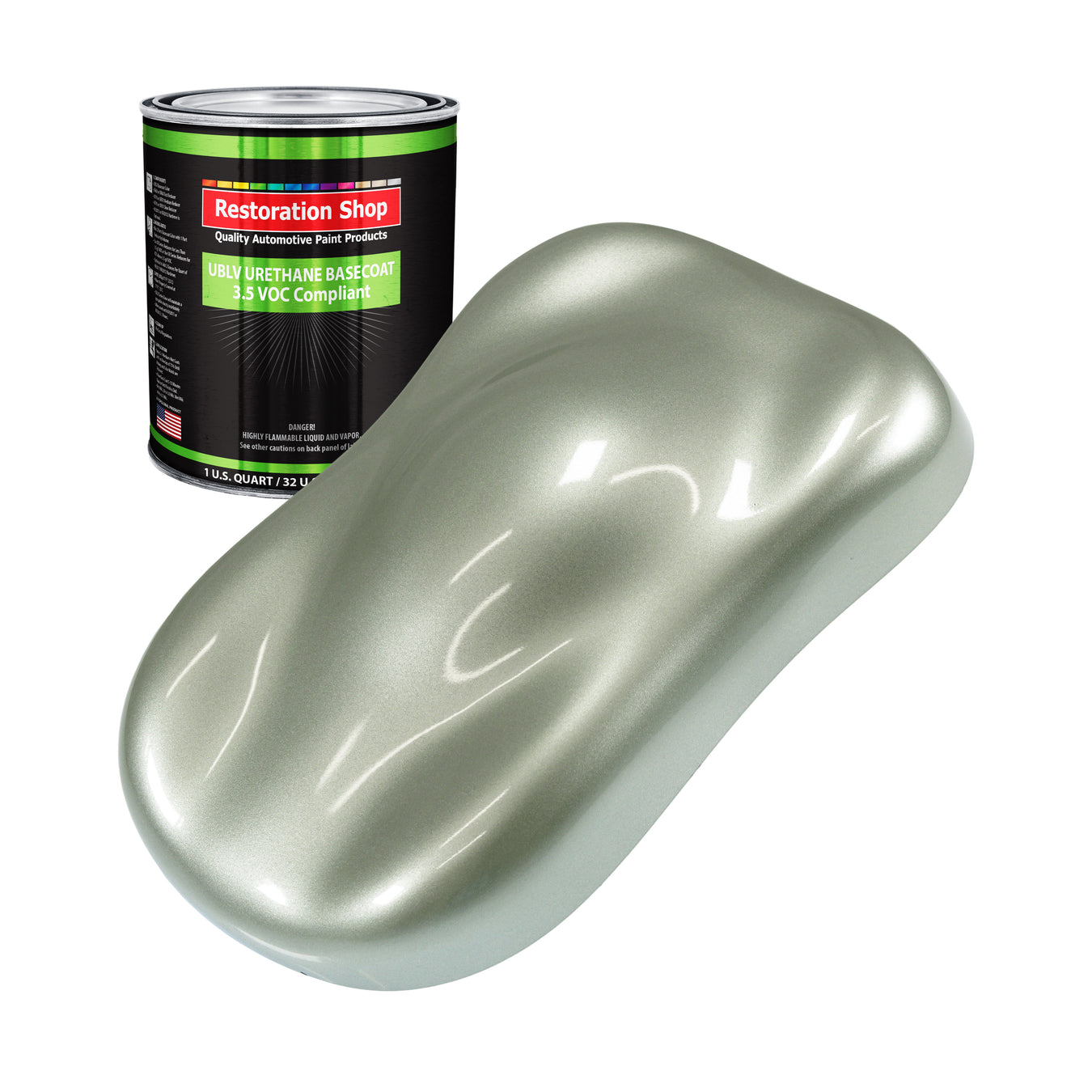 Urethane Basecoat Paint Low VOC - Sage Green Metallic