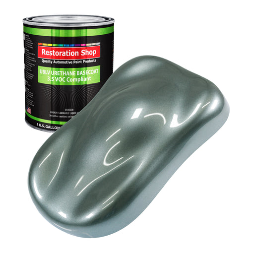 Steel Gray Metallic - LOW VOC Urethane Basecoat Auto Paint - Gallon Paint Color Only - Professional High Gloss Automotive, Car, Truck Refinish Coating