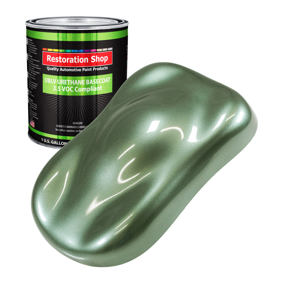 Fern Green Metallic - LOW VOC Urethane Basecoat Auto Paint - Gallon Paint Color Only - Professional High Gloss Automotive, Car, Truck Refinish Coating