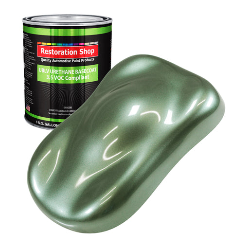 Fern Green Metallic - LOW VOC Urethane Basecoat Auto Paint - Gallon Paint Color Only - Professional High Gloss Automotive, Car, Truck Refinish Coating