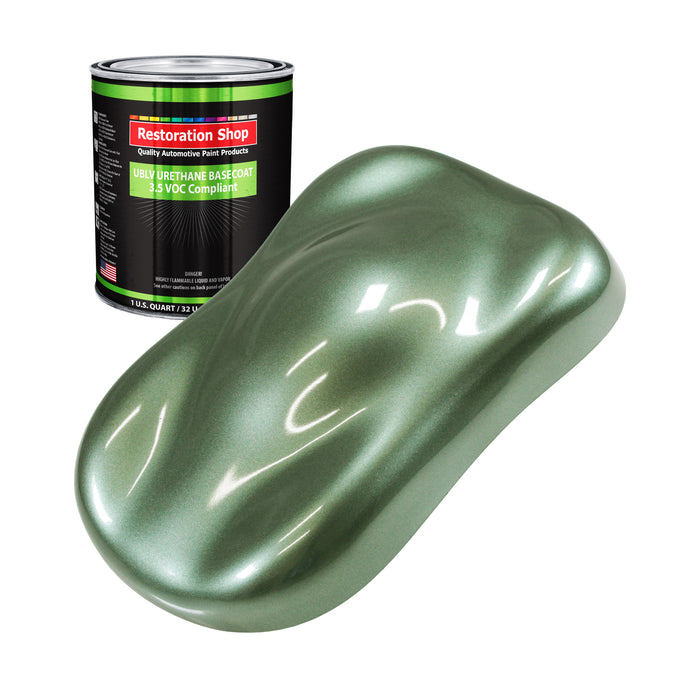 Fern Green Metallic - LOW VOC Urethane Basecoat Auto Paint - Quart Paint Color Only - Professional High Gloss Automotive Coating