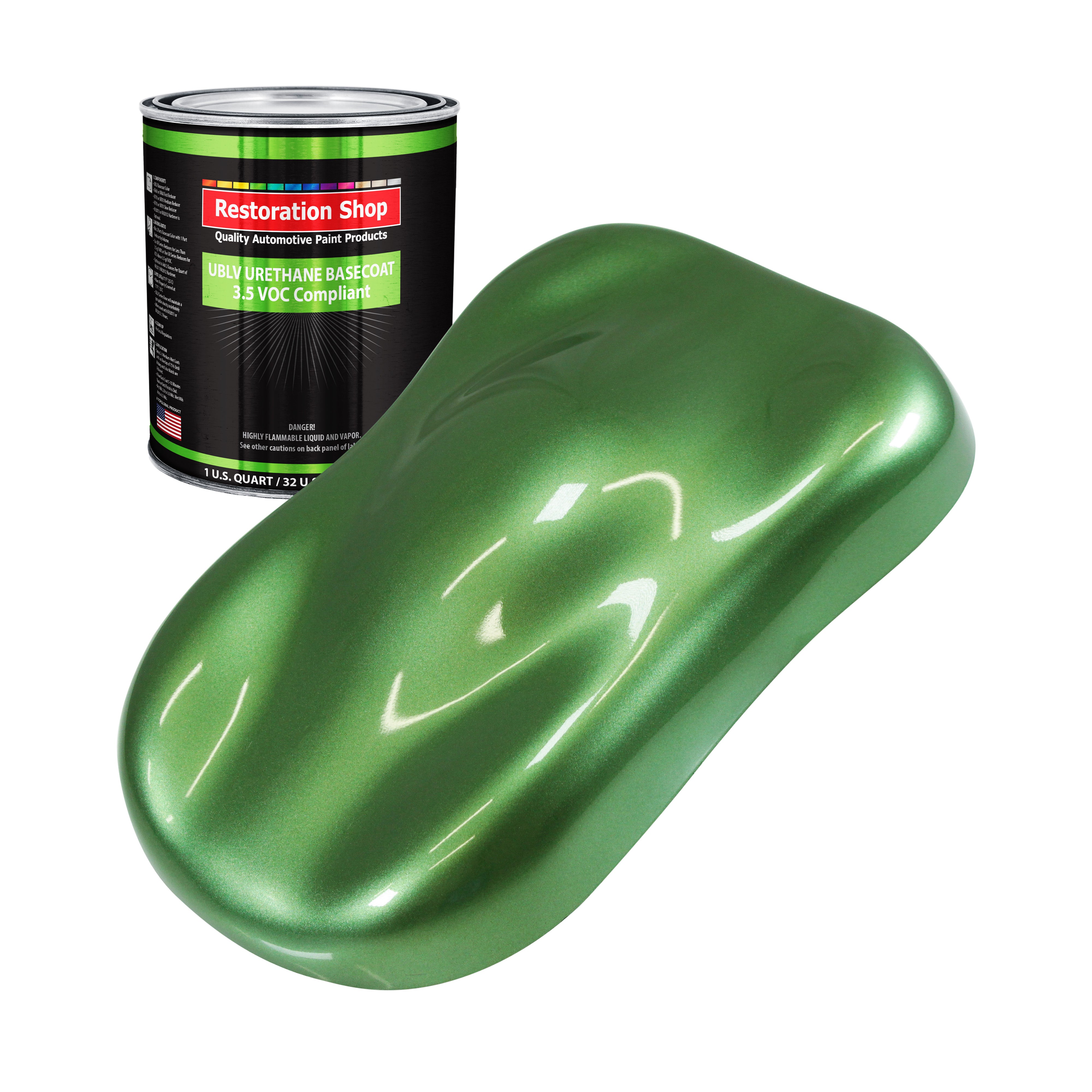 Medium Green Metallic Lo-Voc Urethane Basecoat Quart – TCP Global