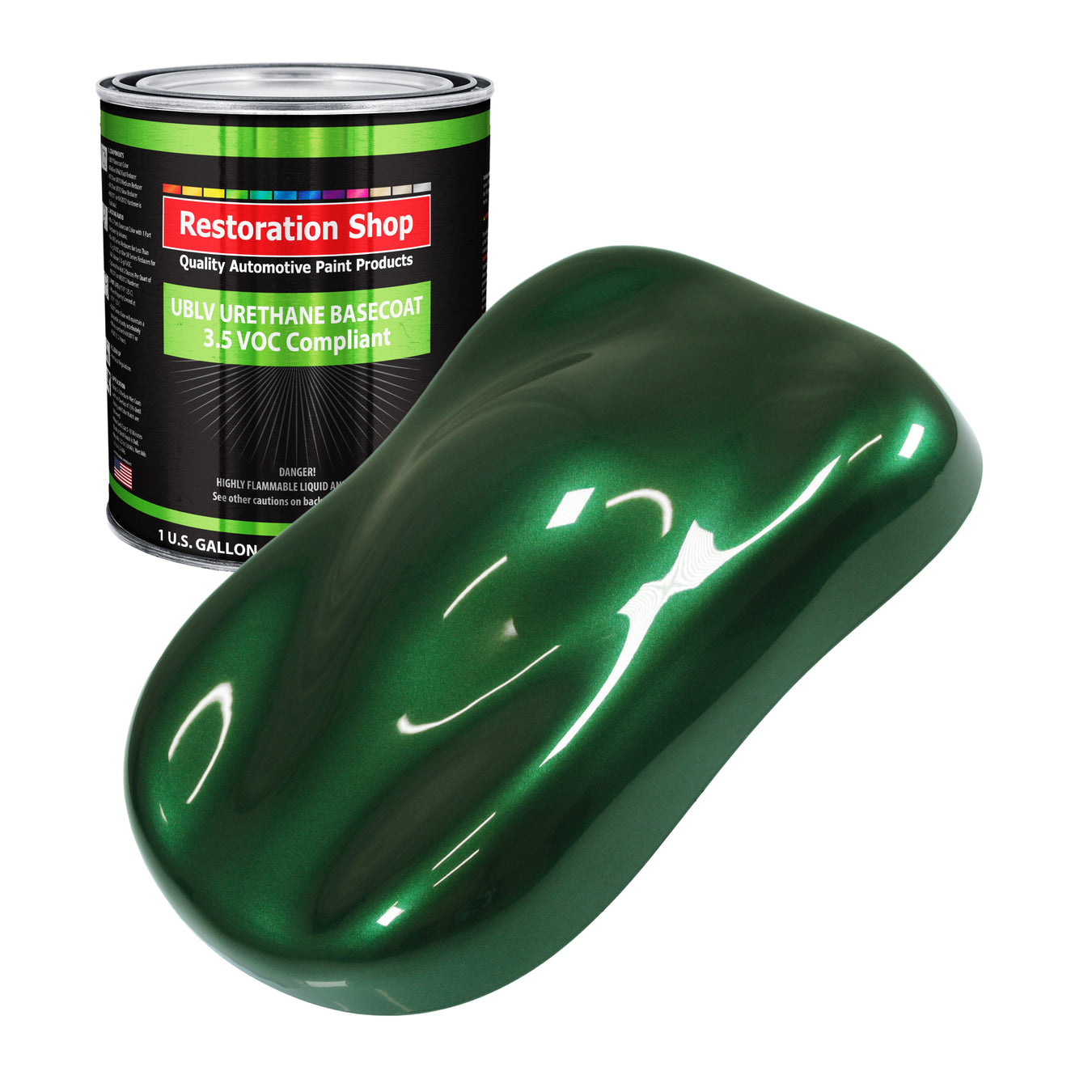 Urethane Basecoat Paint Low VOC - British Racing Green Metallic