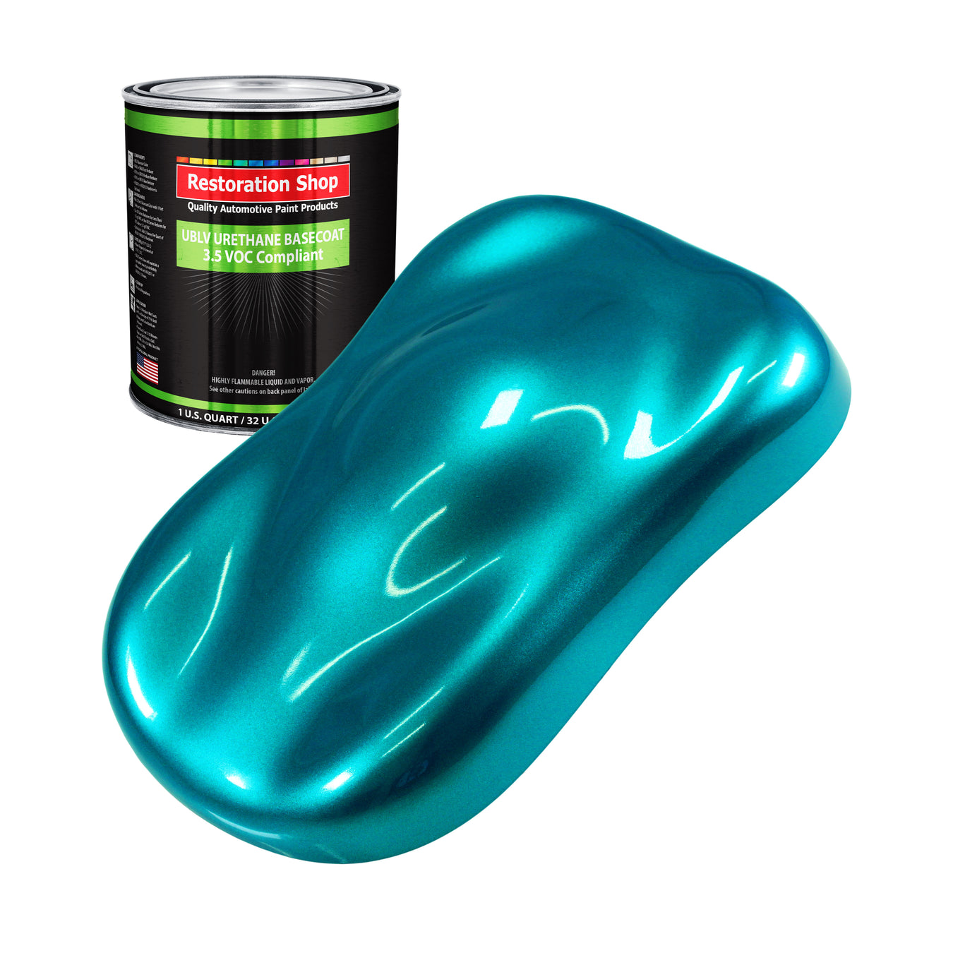 Urethane Basecoat Paint Low VOC - Teal Green Metallic