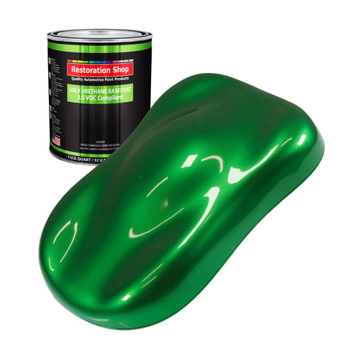 Gasser Green Metallic - LOW VOC Urethane Basecoat Auto Paint - Quart Paint Color Only - Professional High Gloss Automotive Coating