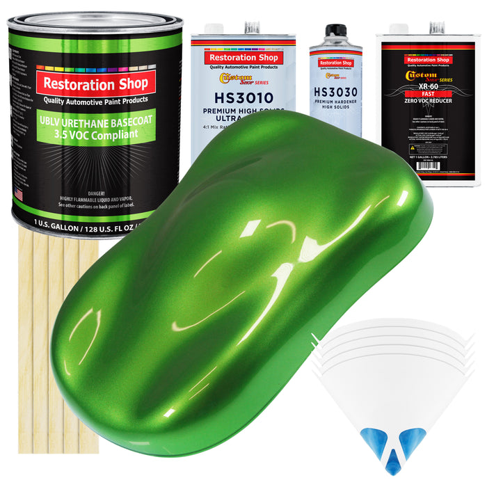 Synergy Green Metallic - LOW VOC Urethane Basecoat with Premium Clearcoat Auto Paint (Complete Fast Gallon Paint Kit) Professional Automotive Coating