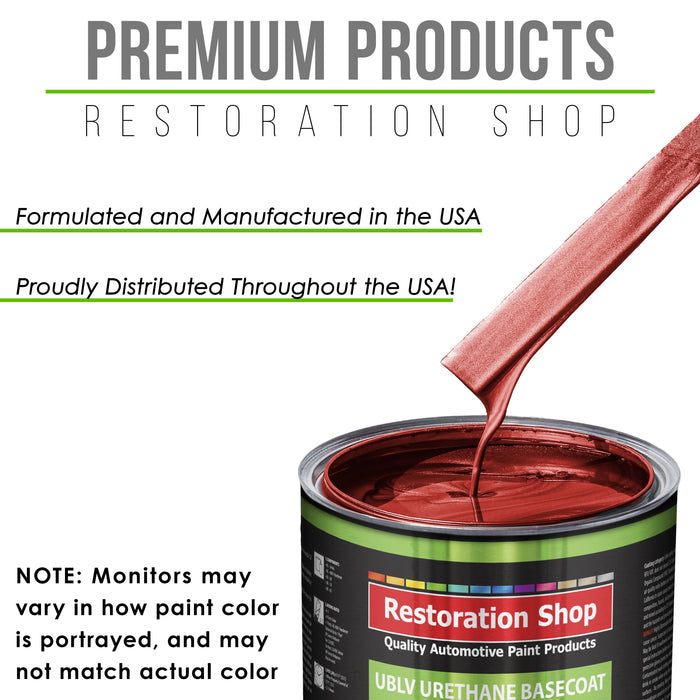 Firethorn Red Pearl - LOW VOC Urethane Basecoat with Premium Clearcoat Auto Paint - Complete Medium Gallon Paint Kit - Professional Automotive Coating