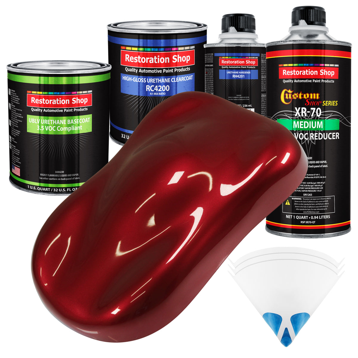 Fire Red Pearl Lo-Voc Urethane B-C Quart Kit — TCP Global