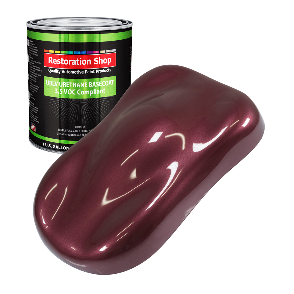 Vintage Burgundy Metallic - LOW VOC Urethane Basecoat Auto Paint - Gallon Paint Color Only - Professional Gloss Automotive Car Truck Refinish Coating