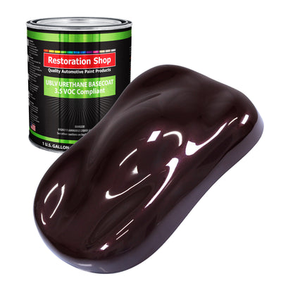 Black Cherry Pearl - LOW VOC Urethane Basecoat Auto Paint - Gallon Paint Color Only - Professional High Gloss Automotive, Car, Truck Refinish Coating