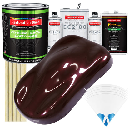Molten Red Metallic - LOW VOC Urethane Basecoat with European Clearcoat Auto Paint - Complete Gallon Paint Color Kit - Automotive Coating