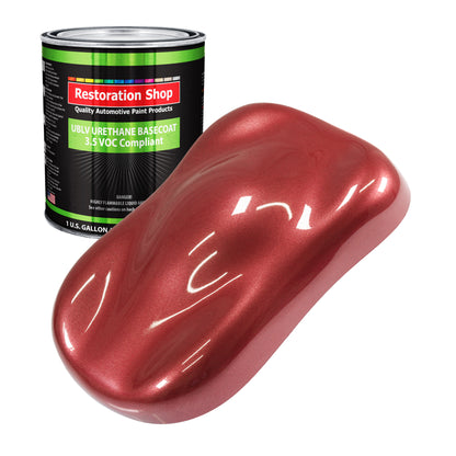 Candy Apple Red Metallic - LOW VOC Urethane Basecoat Auto Paint - Gallon Paint Color Only - Professional Gloss Automotive Car Truck Refinish Coating