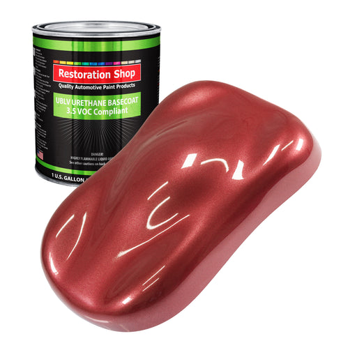 Candy Apple Red Metallic - LOW VOC Urethane Basecoat Auto Paint - Gallon Paint Color Only - Professional Gloss Automotive Car Truck Refinish Coating