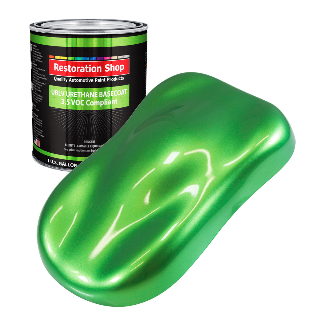 Firemist Lime - LOW VOC Urethane Basecoat Auto Paint - Gallon Paint Color Only - Professional High Gloss Automotive, Car, Truck Refinish Coating