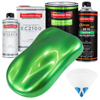 Firemist Lime - LOW VOC Urethane Basecoat with European Clearcoat Auto Paint - Complete Quart Paint Color Kit - Automotive Coating