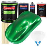 Firemist Green - LOW VOC Urethane Basecoat with Clearcoat Auto Paint - Complete Slow Gallon Paint Kit - Professional High Gloss Automotive Coating