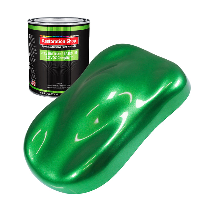 Firemist Green - LOW VOC Urethane Basecoat Auto Paint - Quart Paint Color Only - Professional High Gloss Automotive Coating