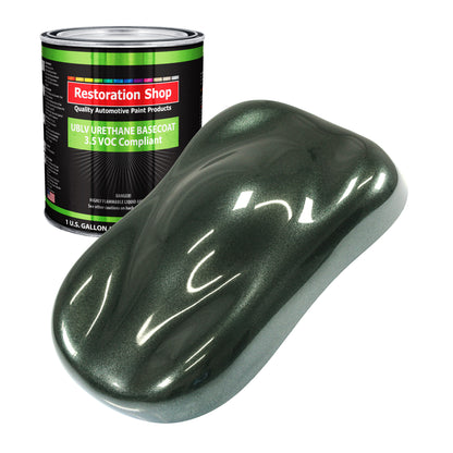 Fathom Green Firemist - LOW VOC Urethane Basecoat Auto Paint, Gallon Paint Color Only, Professional High Gloss Automotive, Car, Truck Refinish Coating