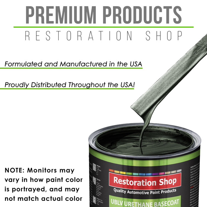 Fathom Green Firemist - LOW VOC Urethane Basecoat with Clearcoat Auto Paint - Complete Slow Gallon Paint Kit - Professional Gloss Automotive Coating