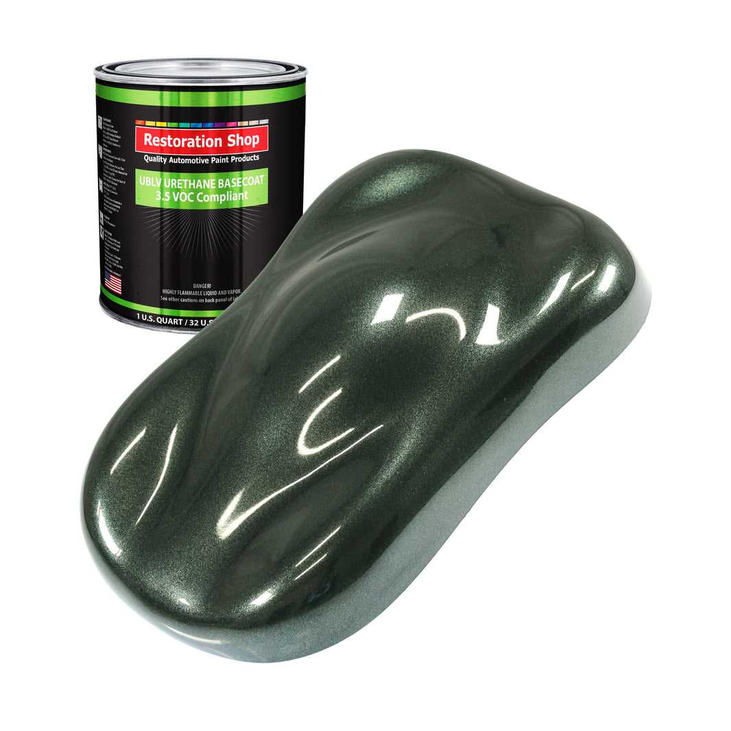 Fathom Green Firemist - LOW VOC Urethane Basecoat Auto Paint - Quart Paint Color Only - Professional High Gloss Automotive Coating
