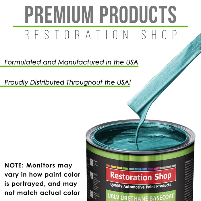 Aquamarine Firemist - LOW VOC Urethane Basecoat with Premium Clearcoat Auto Paint - Complete Medium Gallon Paint Kit - Professional Automotive Coating