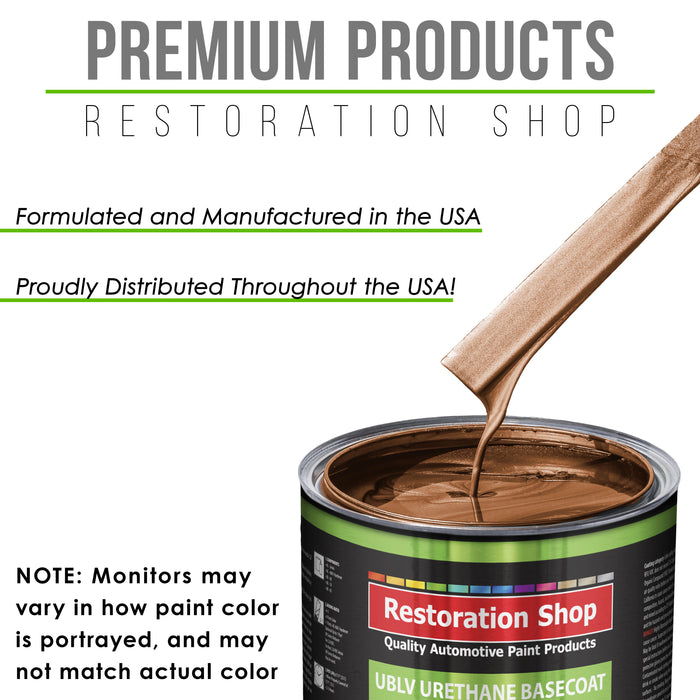 Firemist Copper - LOW VOC Urethane Basecoat with Premium Clearcoat Auto Paint (Complete Medium Gallon Paint Kit) Professional Gloss Automotive Coating