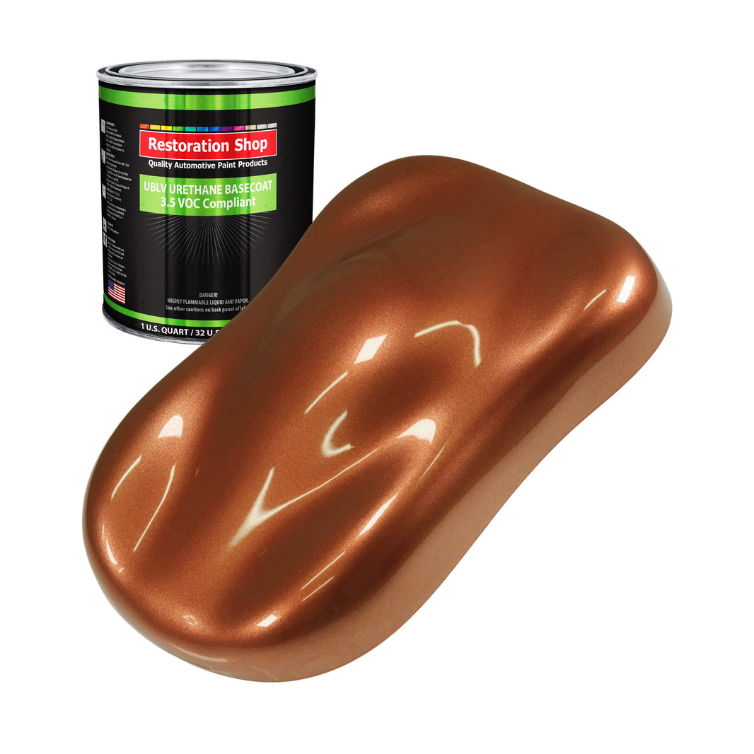 Firemist Copper - LOW VOC Urethane Basecoat Auto Paint - Quart Paint Color Only - Professional High Gloss Automotive Coating