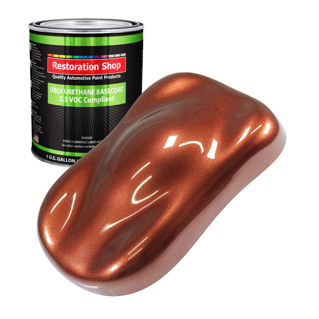 Saddle Brown Firemist - LOW VOC Urethane Basecoat Auto Paint, Gallon Paint Color Only, Professional High Gloss Automotive, Car, Truck Refinish Coating