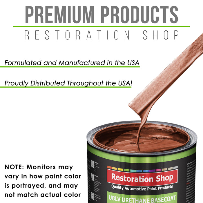 Saddle Brown Firemist - LOW VOC Urethane Basecoat with Premium Clearcoat Auto Paint (Complete Medium Gallon Paint Kit) Professional Automotive Coating