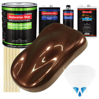 Whole Earth Brown Firemist - LOW VOC Urethane Basecoat with Clearcoat Auto Paint - Complete Slow Gallon Paint Kit - Professional Automotive Coating