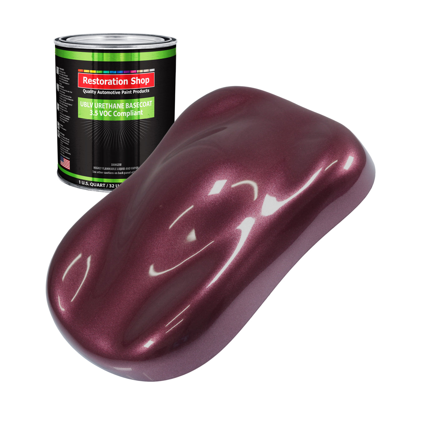 Urethane Basecoat Paint Low VOC - Milano Maroon Firemist