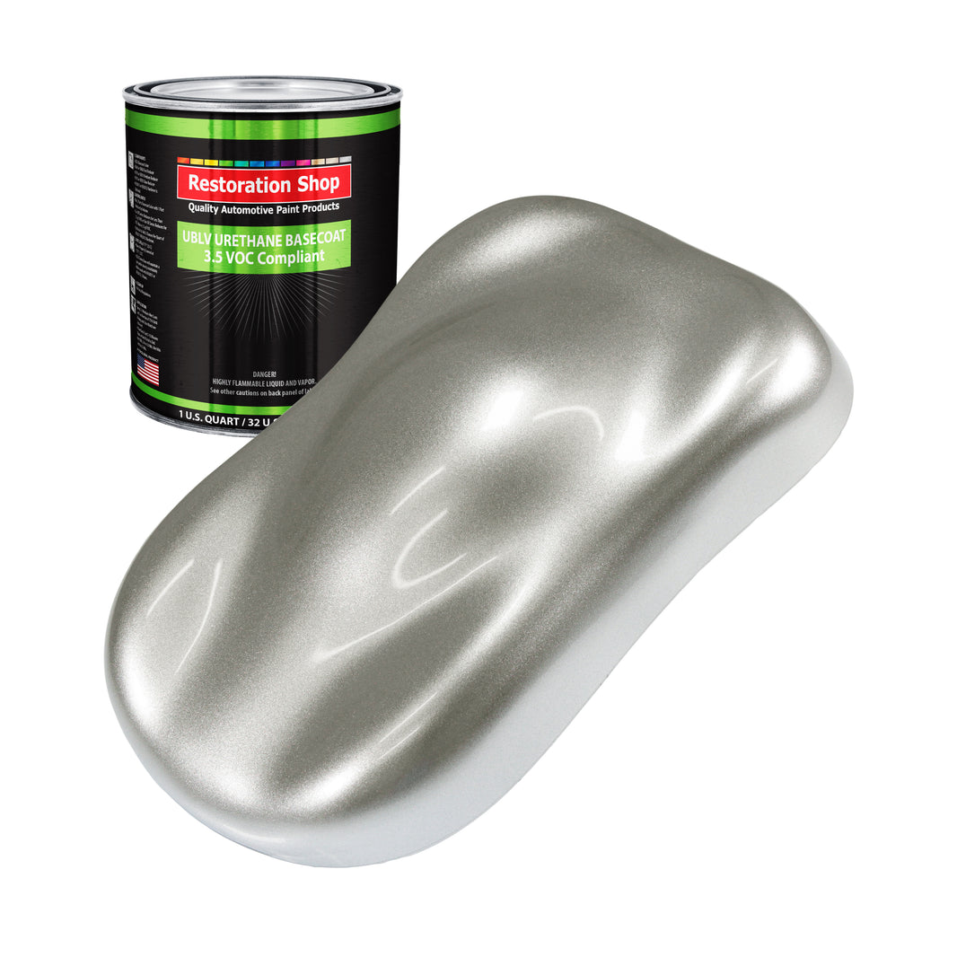 Brilliant Silver Firemist - LOW VOC Urethane Basecoat Auto Paint - Quart Paint Color Only - Professional High Gloss Automotive Coating
