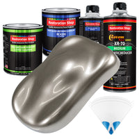 Firemist Pewter Silver - LOW VOC Urethane Basecoat with Clearcoat Auto Paint - Complete Medium Quart Paint Kit - Professional Gloss Automotive Coating