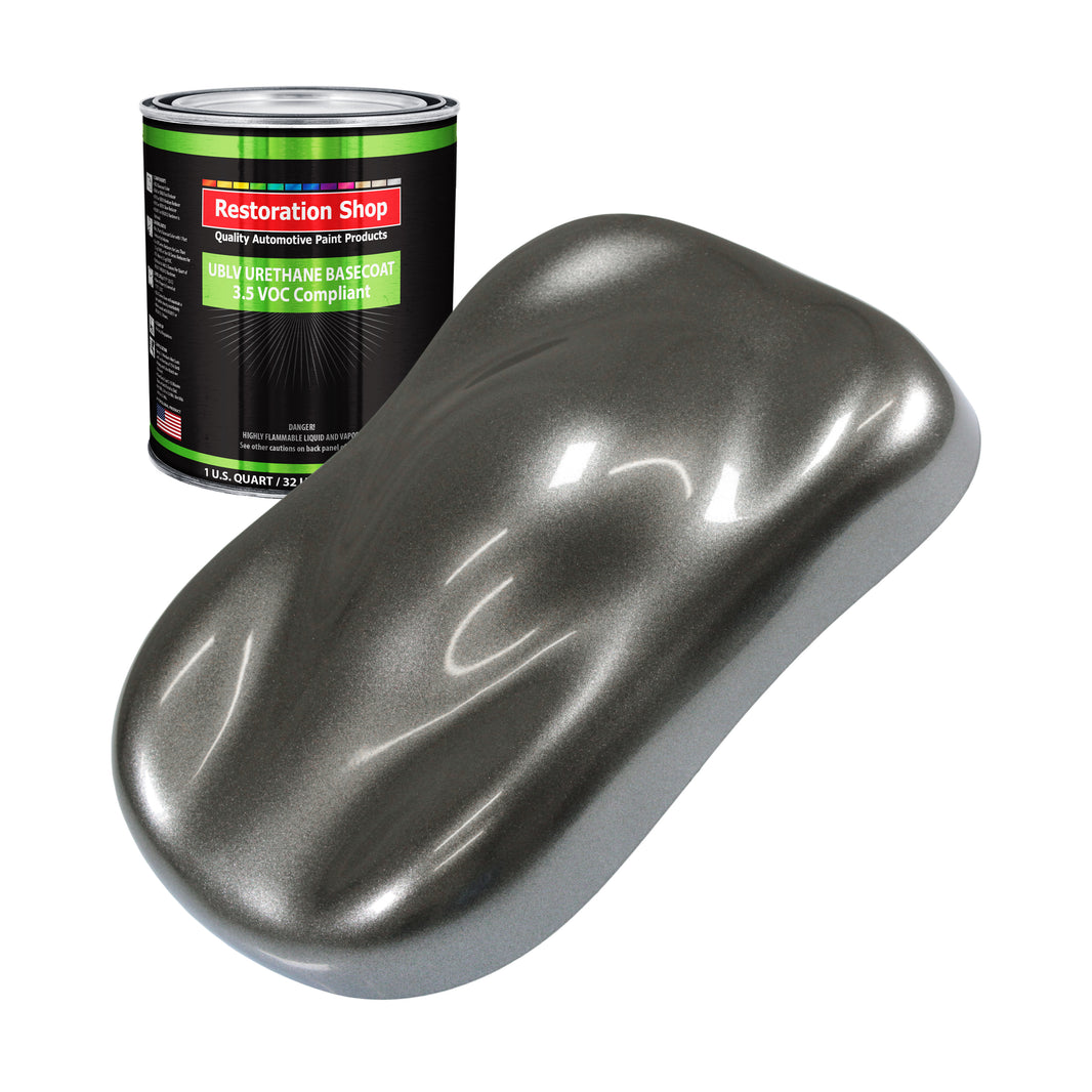 Charcoal Gray Firemist - LOW VOC Urethane Basecoat Auto Paint - Quart Paint Color Only - Professional High Gloss Automotive Coating