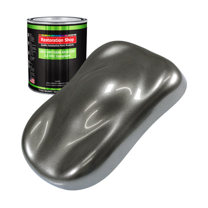Charcoal Gray Firemist - LOW VOC Urethane Basecoat Auto Paint - Quart Paint Color Only - Professional High Gloss Automotive Coating