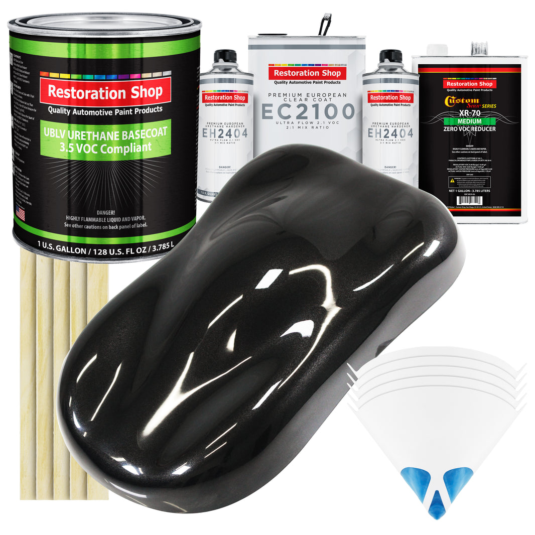 Black Diamond Firemist - LOW VOC Urethane Basecoat with European Clearcoat Auto Paint - Complete Gallon Paint Color Kit - Automotive Coating