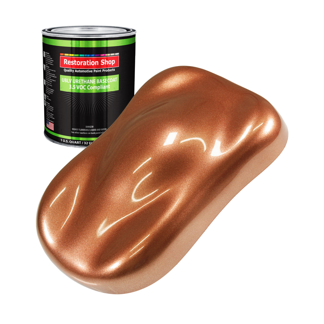 Bronze Firemist - LOW VOC Urethane Basecoat Auto Paint - Quart Paint Color Only - Professional High Gloss Automotive Coating