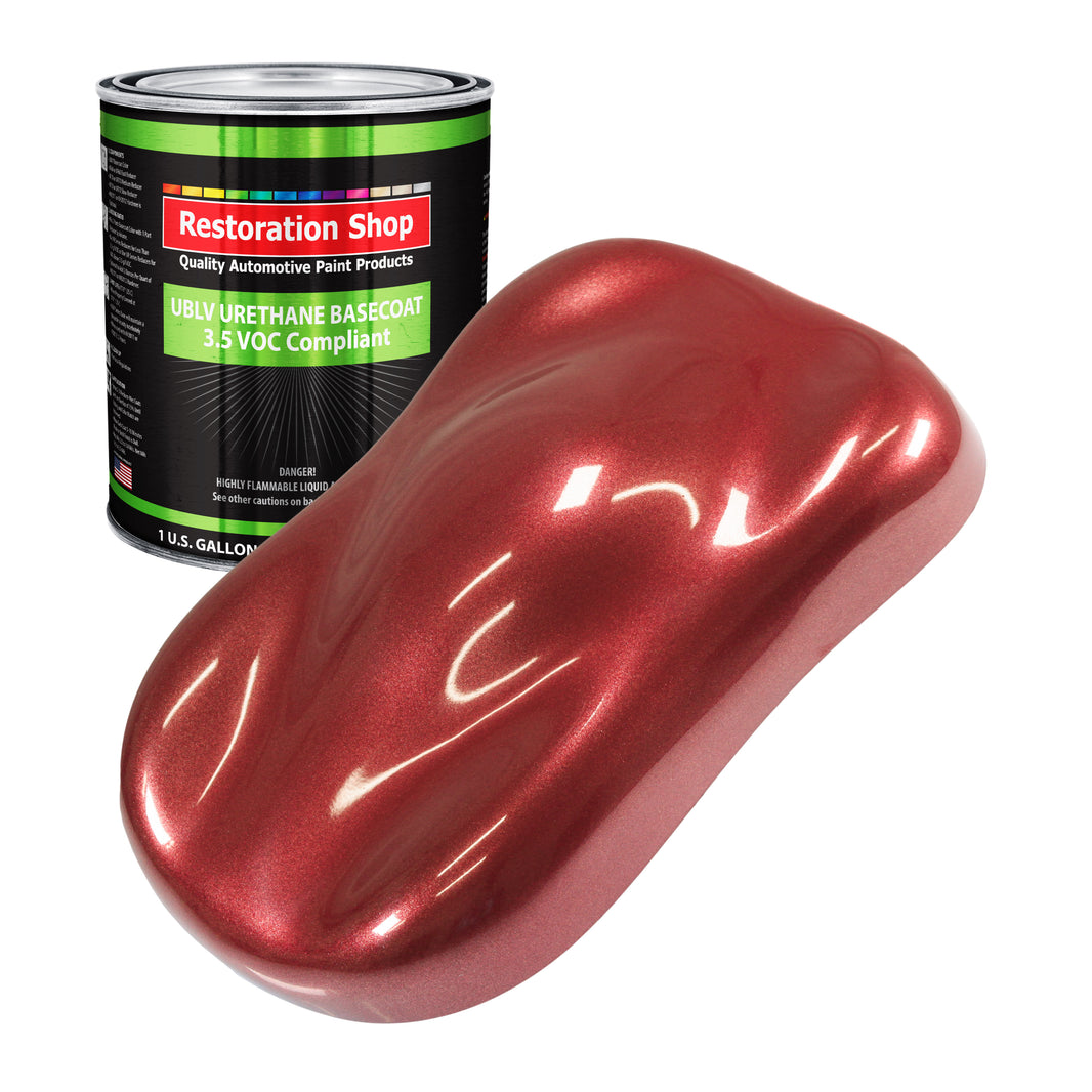 Firemist Red - LOW VOC Urethane Basecoat Auto Paint - Gallon Paint Color Only - Professional High Gloss Automotive, Car, Truck Refinish Coating