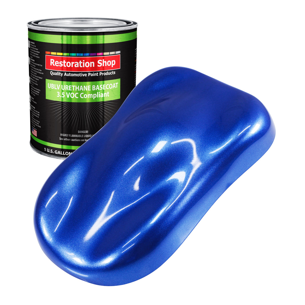 Cobalt Blue Firemist - LOW VOC Urethane Basecoat Auto Paint - Gallon Paint Color Only - Professional High Gloss Automotive Car Truck Refinish Coating
