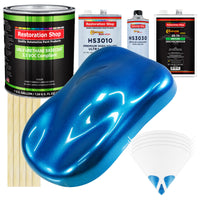 True Blue Firemist - LOW VOC Urethane Basecoat with Premium Clearcoat Auto Paint - Complete Medium Gallon Paint Kit - Professional Automotive Coating