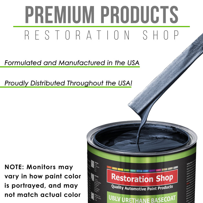 Neptune Blue Firemist - LOW VOC Urethane Basecoat with Clearcoat Auto Paint - Complete Medium Quart Paint Kit - Professional Gloss Automotive Coating