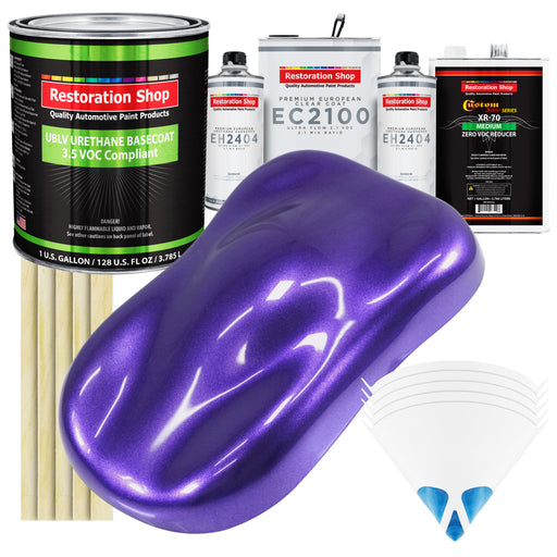 Firemist Purple - LOW VOC Urethane Basecoat with European Clearcoat Auto Paint - Complete Gallon Paint Color Kit - Automotive Coating