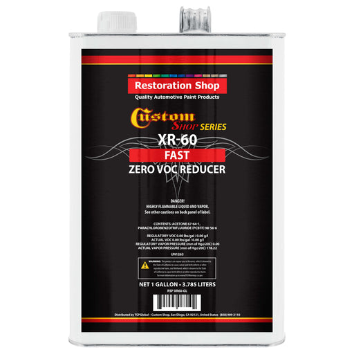 Restoration Shop / Custom Shop - XR60 Fast Zero VOC Urethane Reducer (Gallon) for Automotive Paint and Industrial Paint Use for Low VOC Compliance