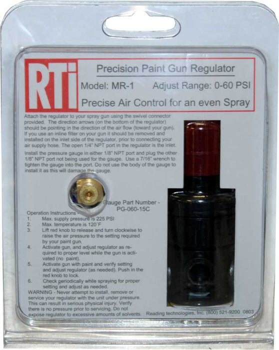 New Rti Paint Spray Gun Air Regulator-Micrometer with Gauge HVLP Auto Car Trap