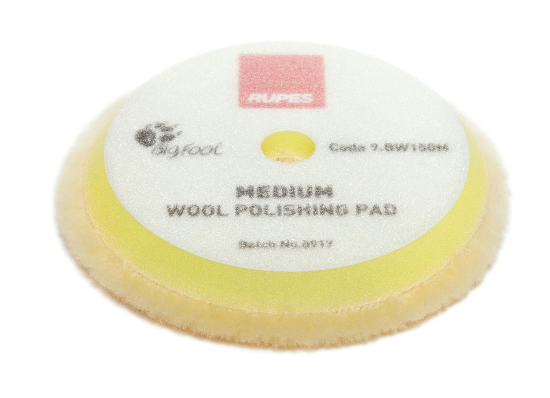 RUPES D-A Fine Wool Pad (Yellow) 5",  Ø 130/145mm